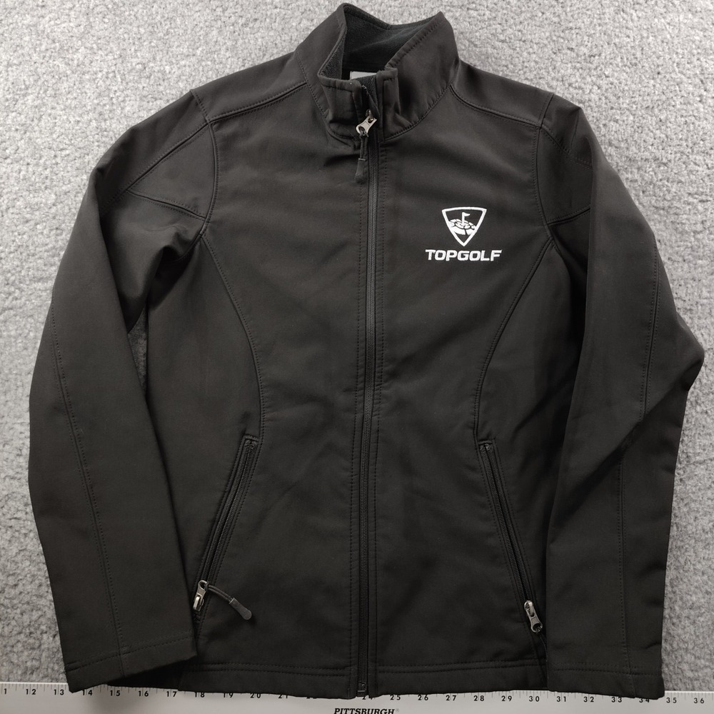 Topgolf Jacket Womens Small Black Softshell Employee Uniform HPI Direct EUC
